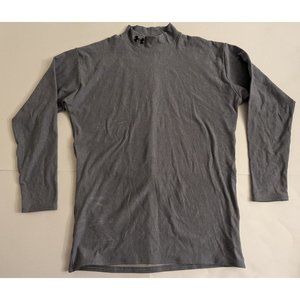 Mens Under Armour Cold Gear Mock Neck Compression Shirt Size XXL gray
